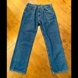 Vintage Carhartt Blue Jeans Men’s Size 32 x 30 Medium Wash Relaxed Fit Denim